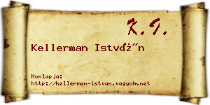 Kellerman István névjegykártya